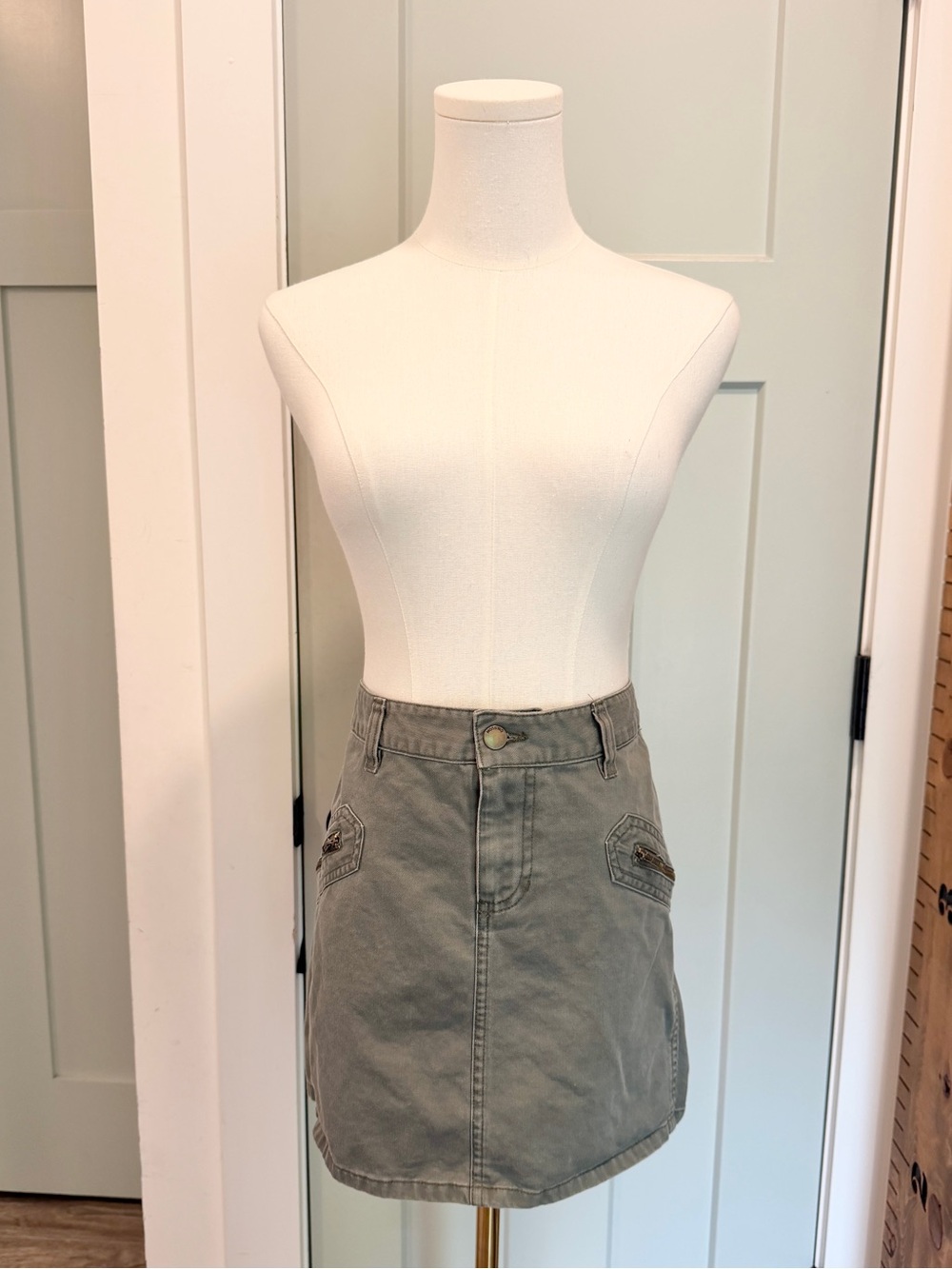 Y2K Mossimo Mini Skirt Utility 7 2000s Military Gorpcore